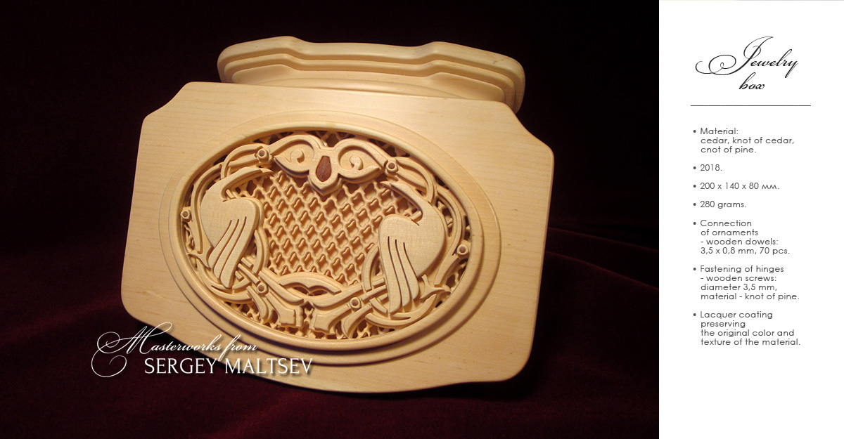Cedar jewelry box - HANDMADE BY THE AUTHOR - sale, purchase